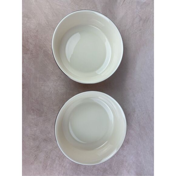 Lenox Solitaire 9 1/4" Round Vegetable Salad Serving Bowl Set of 2 - Picture 4 of 10